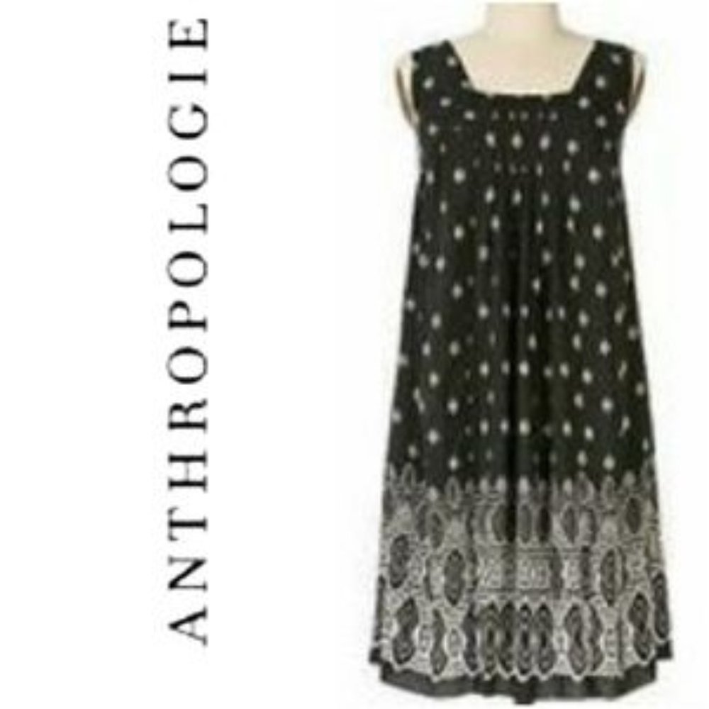 Anna Sui for Anthropologie 100% Silk Shift Dress